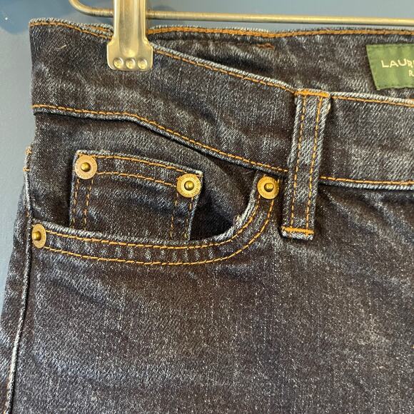 Lauren Ralph Lauren 2P Petite Wide-Legged Ankle Jeans - Picture 8 of 9